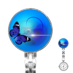 Butterfly Animal Insect Stainless Steel Nurses Watch