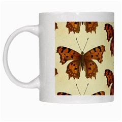 Butterflies Insects Pattern White Mugs by HermanTelo