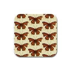 Butterflies Insects Pattern Rubber Square Coaster (4 Pack)  by HermanTelo