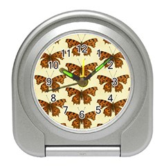 Butterflies Insects Pattern Travel Alarm Clock