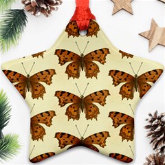 Butterflies Insects Pattern Star Ornament (two Sides)