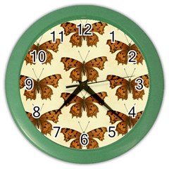 Butterflies Insects Pattern Color Wall Clock