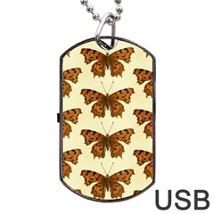 Butterflies Insects Pattern Dog Tag Usb Flash (one Side)