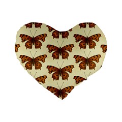 Butterflies Insects Pattern Standard 16  Premium Heart Shape Cushions