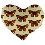 Butterflies Insects Pattern Large 19  Premium Heart Shape Cushions Front