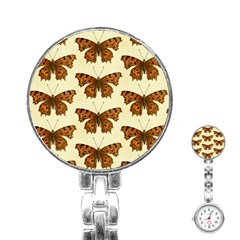 Butterflies Insects Pattern Stainless Steel Nurses Watch