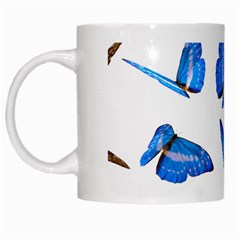 Butterfly Unique Background White Mugs by HermanTelo