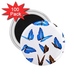 Butterfly Unique Background 2 25  Magnets (100 Pack) 