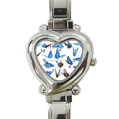 Butterfly Unique Background Heart Italian Charm Watch