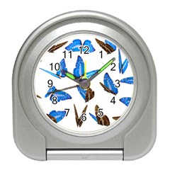 Butterfly Unique Background Travel Alarm Clock by HermanTelo