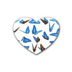 Butterfly Unique Background Heart Coaster (4 Pack) 