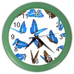 Butterfly Unique Background Color Wall Clock