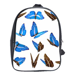 Butterfly Unique Background School Bag (large)