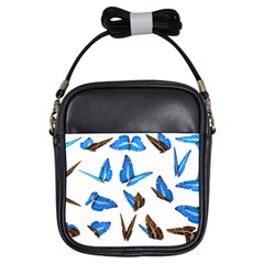 Butterfly Unique Background Girls Sling Bag by HermanTelo