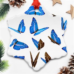 Butterfly Unique Background Ornament (snowflake)