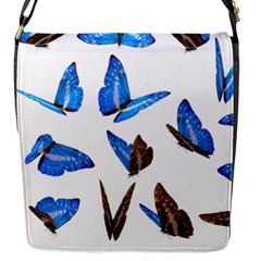 Butterfly Unique Background Flap Closure Messenger Bag (s)