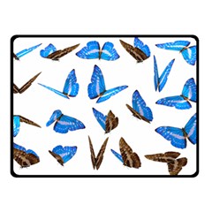 Butterfly Unique Background Double Sided Fleece Blanket (small) 