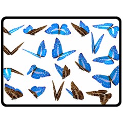 Butterfly Unique Background Double Sided Fleece Blanket (large) 