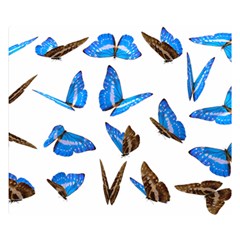 Butterfly Unique Background Double Sided Flano Blanket (small) 