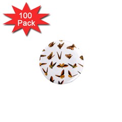 Butterflies Insect Swarm 1  Mini Magnets (100 Pack)  by HermanTelo