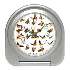 Butterflies Insect Swarm Travel Alarm Clock by HermanTelo