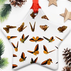 Butterflies Insect Swarm Star Ornament (two Sides)