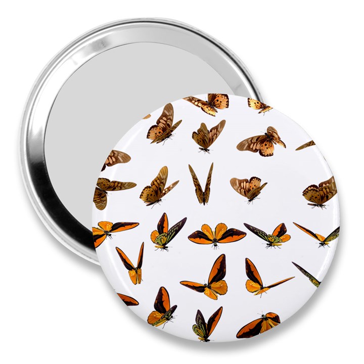 Butterflies Insect Swarm 3  Handbag Mirrors