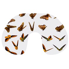 Butterflies Insect Swarm Travel Neck Pillow by HermanTelo