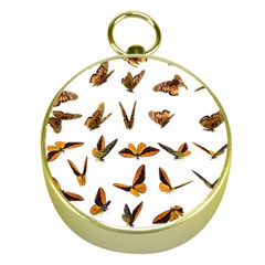 Butterflies Insect Swarm Gold Compasses by HermanTelo