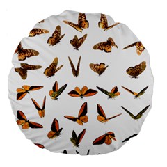 Butterflies Insect Swarm Large 18  Premium Flano Round Cushions by HermanTelo