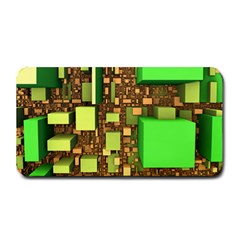 Blocks Cubes Green Medium Bar Mats