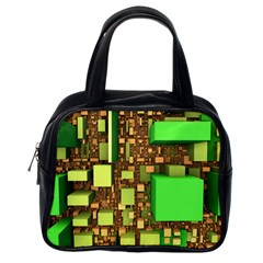 Blocks Cubes Green Classic Handbag (one Side) by HermanTelo