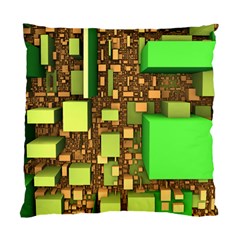 Blocks Cubes Green Standard Cushion Case (one Side)