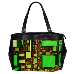 Blocks Cubes Green Oversize Office Handbag