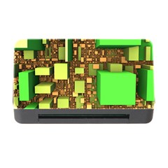 Blocks Cubes Green Memory Card Reader With Cf