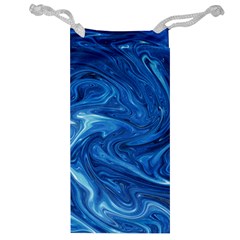 Blue Pattern Texture Art Jewelry Bag