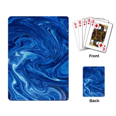 Blue Pattern Texture Art Playing Cards Single Design