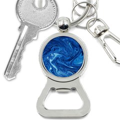 Blue Pattern Texture Art Bottle Opener Key Chain by HermanTelo