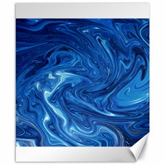 Blue Pattern Texture Art Canvas 8  X 10 