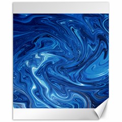 Blue Pattern Texture Art Canvas 16  X 20 