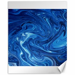 Blue Pattern Texture Art Canvas 11  X 14 