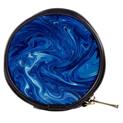 Blue Pattern Texture Art Mini Makeup Bag