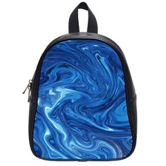 Blue Pattern Texture Art School Bag (small)