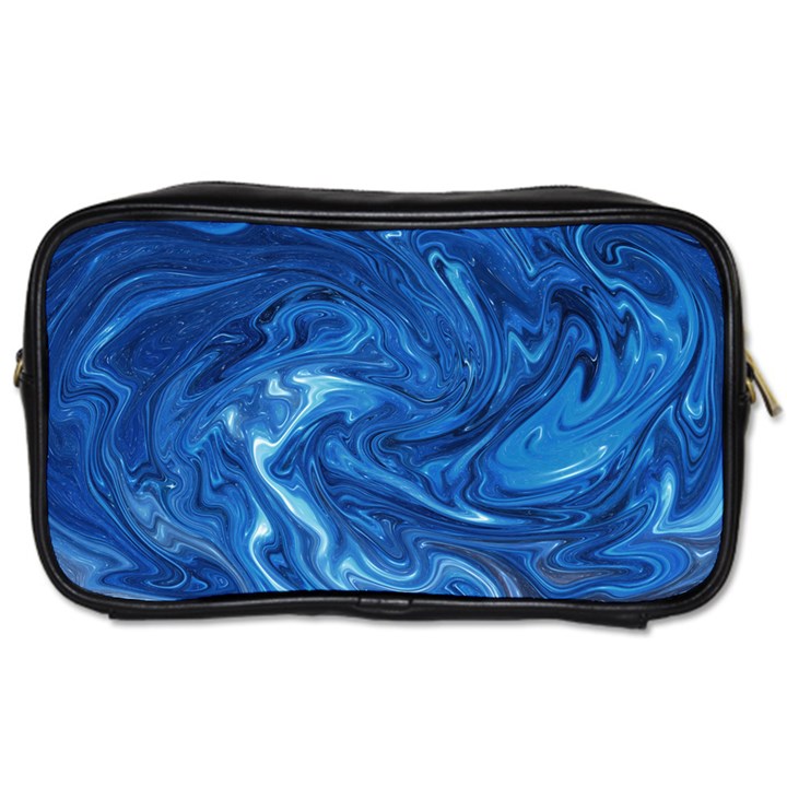 Blue Pattern Texture Art Toiletries Bag (One Side)