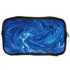 Blue Pattern Texture Art Toiletries Bag (two Sides)