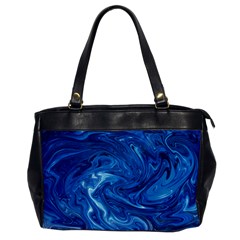 Blue Pattern Texture Art Oversize Office Handbag