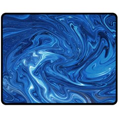 Blue Pattern Texture Art Fleece Blanket (medium) 