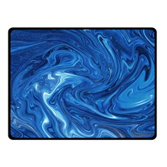 Blue Pattern Texture Art Fleece Blanket (small)