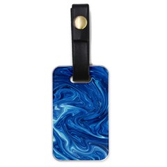 Blue Pattern Texture Art Luggage Tag (one Side)