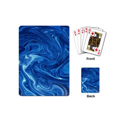 Blue Pattern Texture Art Playing Cards (mini)